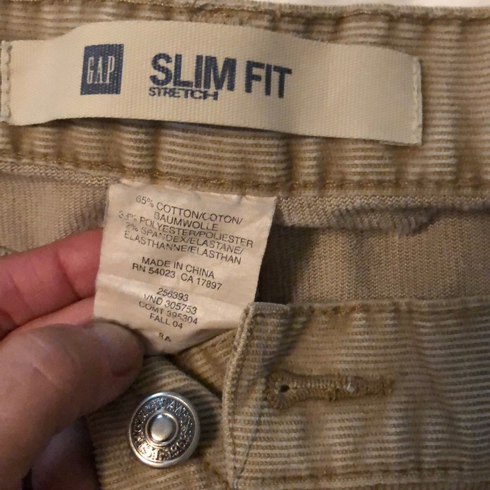 GAP Slim Fit stretch cords, straight leg